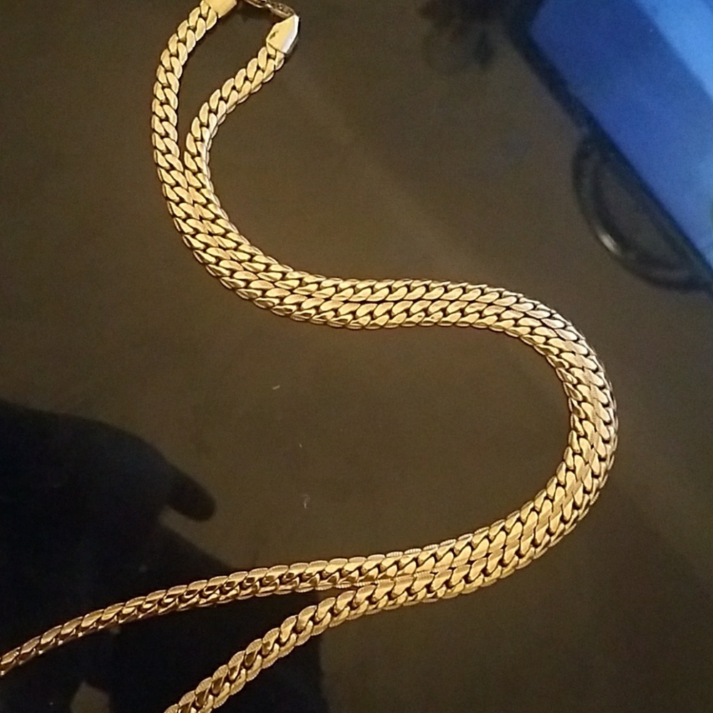 27 in. 18k gold plated necklace